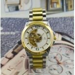 Mix Color Automatic Watch J269- Male Stainless Steel Skeleton Auto Mechanical Watches Steel Band Wristwatch