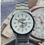Newest Men Automatic Watch J282- Male Stainless Steel Skeleton White Dial Auto Mechanical Watches Steel Band Wristwatch