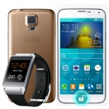 HDC Galaxys S5 Golden G900- Finger Scanner MSM8974AC Quad Core 1.7GHz 3GB Ram 5.1inch Screen Android 4.4 Phone