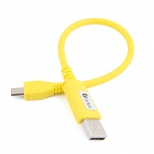 Portable Thick Micro USB Sync Data Cable Yellow