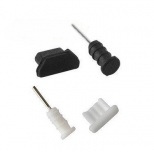 3.5mm Headset Earphone Jack Plug + Charger USB Dock Anti Dust Plug Cap Cover