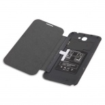 2-in-1 Wireless Qi Charger Receiver Flip Leather Case for Samsung Galaxy Note II