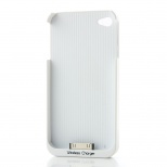 Wireless Charging Receiver Jacket for iPhone4 iPhone4S - White