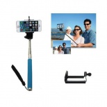 Extendable Camera Shooting Handheld Monopod Holder for iPhone Android Phone Blue