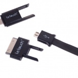 Le touch iComsta 3-in-1 USB Combo Sync and Charge Cable for iPhone iPad Smart Devices Black
