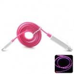 PZ-33 Micro USB Interface Colorful  Charging and Data Transfer Cable for Android Phone - 80cm Pink