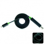 PZ-33 Micro USB Interface Colorful  Charging and Data Transfer Cable for Android Phone - 80cm Green&Black