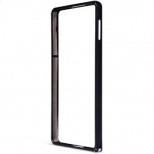 Fashionable Clear Frame Design Metal Protective Bumper Case for Xiaomi 4 Black