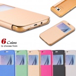 Galaxy S6 Cases Luxury PU Leather Flip Case For Samsung Galaxy S6 G9200 View Window Full Protective Back Cover S6 1pcs/lot