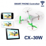 Cheerson CX-30W 2.4GHz 4CH 6-Axis Gyro WiFi Real Time Video RC Quadcopter UFO FPV with Transmitter 0.3MP HD Camera