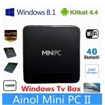 Ainol Mini PC II 2 Intel Z3735F Windows 8.1 OS Android 4.4 2GB RAM 32GB ROM HDMI Mini Computer PC for Office