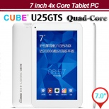 CUBE U25GT Super Version- MTK8127 Quad Core 1.3GHz 1GB RAM 8GB ROM 7.0inch WSVGA IPS Screen GPS Android 4.4 Tablet