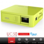Unic UC50 LED Projector 800LM 854 x 480 Pixels with Slide Design for Office/Outdoor/Living/Bed Room