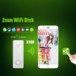 Zsun 113S 32G 64G 128G WiFi Disk with Micro USB Slot Compatible with iOS Android Windows for Phone/Pad/Notebook/Laptop/PC etc.
