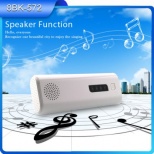 8BK-572 4500mAh Bluetooth Speaker External Battery Charger Mobile Power Bank with Support Function for iPhone 6 / 6 Plus 5 5S iPod Samsung Galaxy S6 S4 S5 Note 4 Note 2 HTC ONE M9 etc.