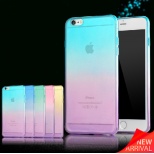 2015 Fashion Candy Colors Gradient TPU Clear Transparent For Apple Iphone 6S 6 case 4.7'' Back Cover Skin Protective Phone Cases