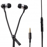 Tiamat Stereo Bass Headset In Ear 3.5mm Zipper Earphone Headphone + Mic Earbuds For Mobile phone tablet PC