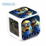 8 x 8 x 8cm The Minions Alarm Clock with LED Light Christmas Gift