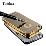 Tomkas Ultra Slim Mirror Case For iPhone 5 Mobile Phone Luxury Aluminum Acrylic Back Cover For iPhone 5S Hot Sale