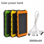 Power Bank 20000mah Portable Waterproof Solar Vinsic Dual USB Powerbank Battery Charger For All Mobile Phone