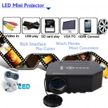 Newest 2015 Home Theater 1200Lumens HDMI USB 3D Red Blue LCD Mini 1080P LED Wifi Wireless Video Portable Projector Full HD