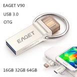 EAGET V90 16GB 32GB 64GB USB Flash Drive Encryption USB 3.0 OTG Smartphone Pen Drive Metal Material USB Stick for Tablet PC