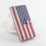 Fashionable Painting Flag Protective Cover Flip Leather Case For MEIZU Metal Smartphone