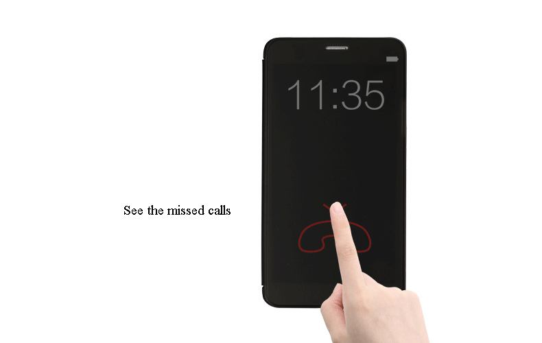 ROCK Dr.V See Through Flip Case Cover for Samsung Galaxy S6