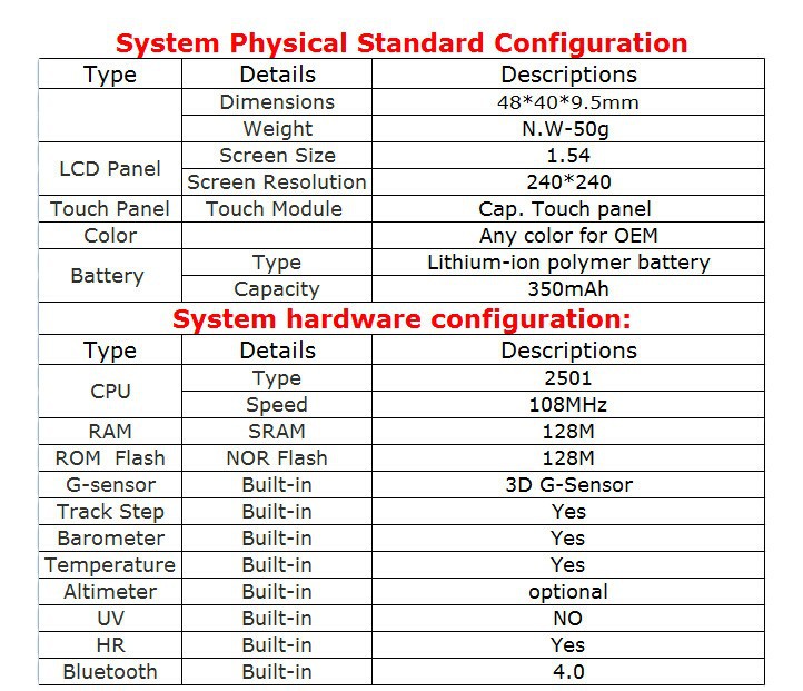 GW08 Bluetooth Smart Watch