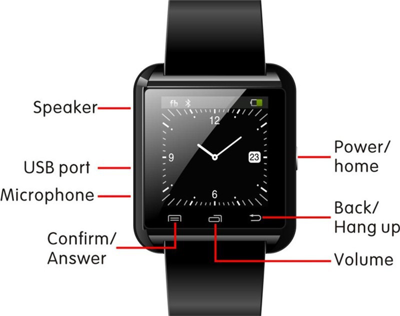 U Watch U8 Plus Smart Bluetooth Watch