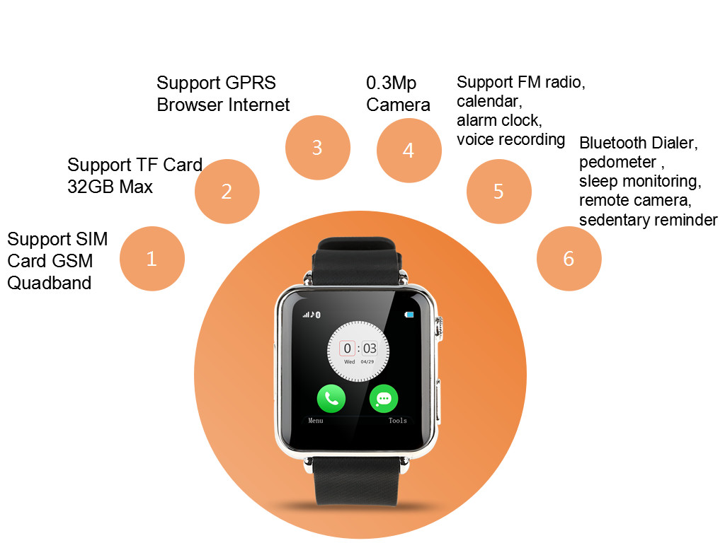 iradish Y6 Smartwatch Phone