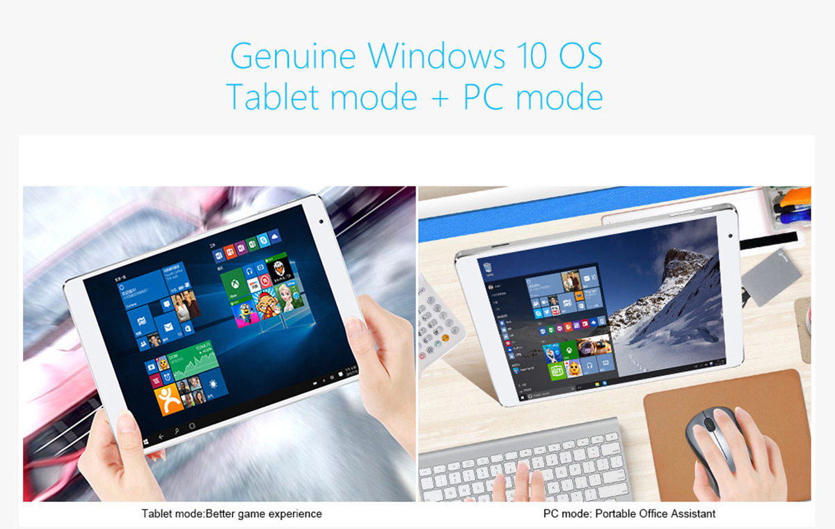 Teclast X98 Plus Tablet PC Intel Cherry Trail Z8300 64bit Quad Core 1.84GHz with 9.7 inch QXGA IPS Retina Screen Windows 10 64GB ROM Cameras