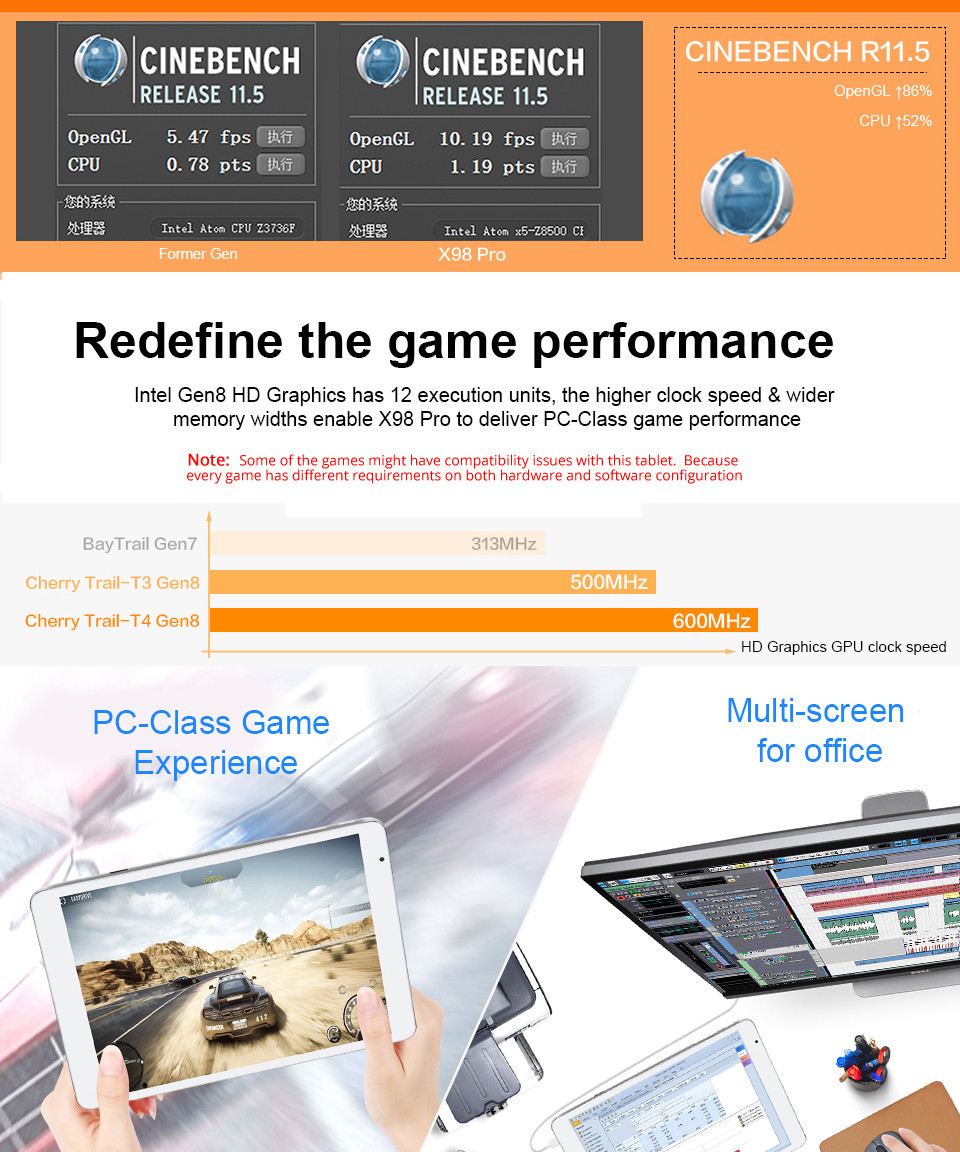 Teclast X98 Pro Dual OS Windows 10  Android 5.1 Tablet PC