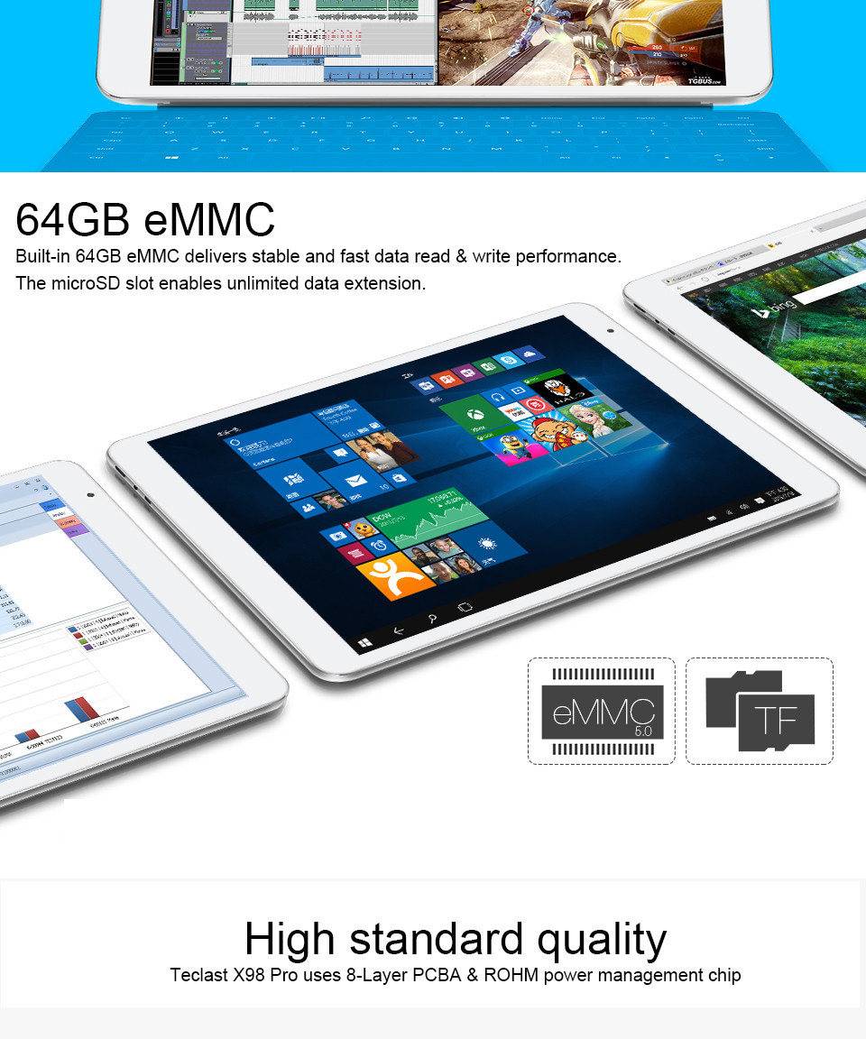 Teclast X98 Pro Dual OS Windows 10  Android 5.1 Tablet PC